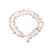 Perlas Keishi Cultivadas de Agua Dulce, Perlas cultivadas de agua dulce, Joyería & diferentes estilos para la opción, Blanco, longitud:aproximado 38-40 cm, Vendido por Sarta