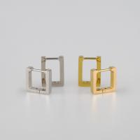 Stainless Steel Huggie Hoop Earring, plated 12-21mm 