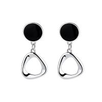 Sterling Silver Drop Earring, 925 Sterling Silver, epoxy gel, for woman, silver color, 25mm 