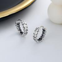 Sterling Silver Huggie Hoop Earring, 925 Sterling Silver, for woman, silver color 