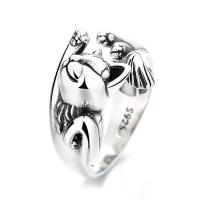 argent sterling 925 Cuff Bague, chat, Réglable & pour femme, argent, Vendu par PC