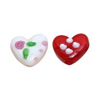 Revestimiento Porcelana bolas, Corazón, Bricolaje, más colores para la opción, 18x15mm, 10PCs/Bolsa, Vendido por Bolsa