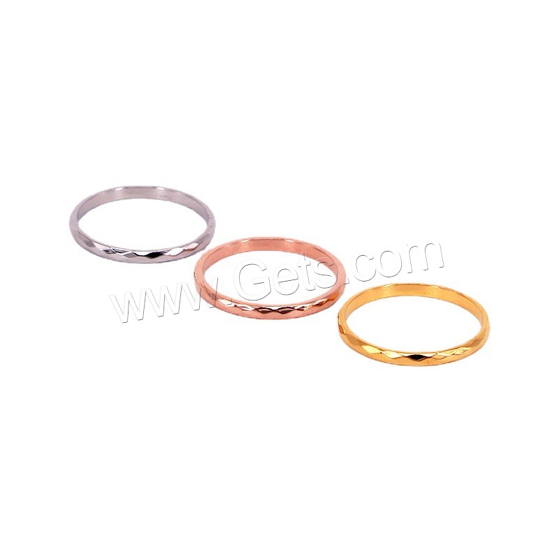 Titan Stahl Fingerring, Titanstahl, plattiert, unisex & verschiedene Größen vorhanden, keine, 2.5mm, Größe:5-9, verkauft von PC