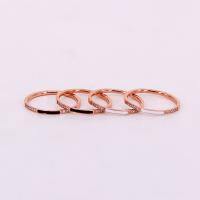 Anillo de dedo de acero Titanium de, Partículas de acero, chapado en color rosa dorada, diverso tamaño para la opción & para mujer & pegamento de gota & con diamantes de imitación, más colores para la opción, tamaño:4-9, Vendido por UD