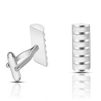 Zinc Alloy Cufflinks, platinum color plated, for man & enamel 