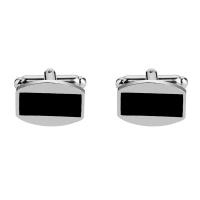 Zinc Alloy Cufflinks, platinum color plated, for man & enamel 