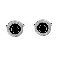 Zinc Alloy Cufflinks, platinum color plated, for man & enamel 