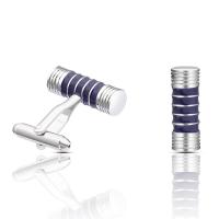 Zinc Alloy Cufflinks, platinum color plated, for man & enamel 