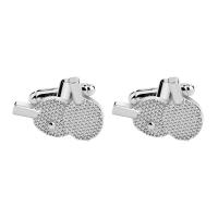 Zinc Alloy Cufflinks, Table Tennis Racket, platinum color plated, for man 