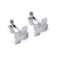 Zinc Alloy Cufflinks, platinum color plated, for man & enamel 