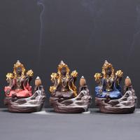 Incense Smoke Flow Backflow Holder Ceramic Incense Burner, Porcelain, handmade, for home and office & durable & multifunctional 