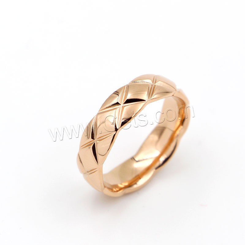 Anillo de dedo de acero Titanium de, Partículas de acero, chapado, diverso tamaño para la opción & para mujer, más colores para la opción, 5.7mm, tamaño:5-9, Vendido por UD