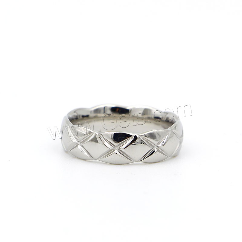 Anillo de dedo de acero Titanium de, Partículas de acero, chapado, diverso tamaño para la opción & para mujer, más colores para la opción, 5.7mm, tamaño:5-9, Vendido por UD