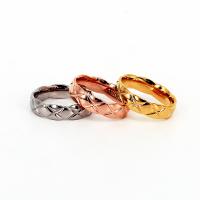 Anillo de dedo de acero Titanium de, Partículas de acero, chapado, diverso tamaño para la opción & para mujer, más colores para la opción, 5.7mm, tamaño:5-9, Vendido por UD