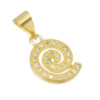 Cubic Zirconia Micro Pave Brass Pendant, micro pave cubic zirconia & hollow, original color Approx 4mm 