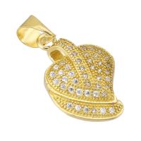 Cubic Zirconia Micro Pave Brass Pendant, micro pave cubic zirconia, original color Approx 4mm 