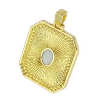 Cubic Zirconia Micro Pave Brass Pendant, gold color plated, micro pave cubic zirconia Approx 2mm 