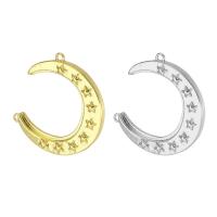 Brass Jewelry Pendants, Moon, plated Approx 1mm 