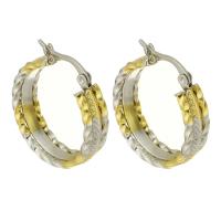 Boucle d'oreille en acier inoxydable Hoop, pour femme, 6*25mm, Vendu par paire