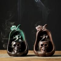 Incense Smoke Flow Backflow Holder Ceramic Incense Burner, Porcelain, handmade, for home and office & durable 