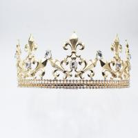 Bridal Tiaras, Zinc Alloy, gold color plated, for woman 