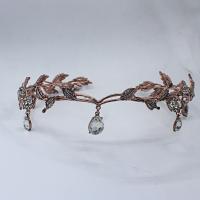 Bridal Tiaras, Zinc Alloy, plated, for woman & with rhinestone 