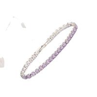 Circonita Aleación de zinc pulsera, chapado, diverso tamaño para la opción & micro arcilla de zirconia cúbica & para mujer, Vendido por UD