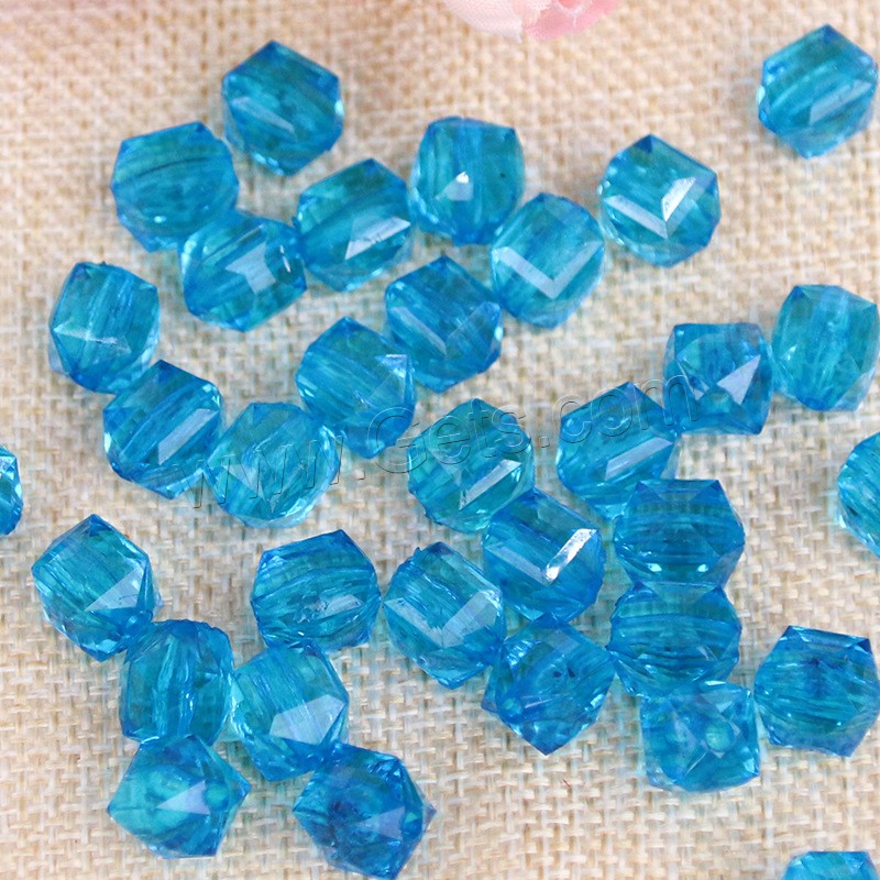 Transparent Acrylic Beads, Square, different size for choice, more colors for choice, Approx 500G/Bag, Sold By Bag