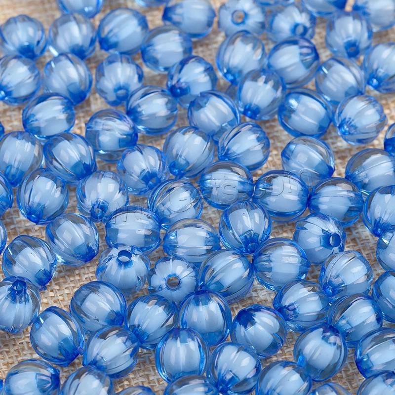 Bead in Bead Acrylic Beads, Pumpkin, different size for choice, more colors for choice, 500/G, Sold By G