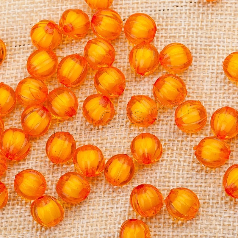 Bead in Bead Acrylic Beads, Pumpkin, different size for choice, more colors for choice, 500/G, Sold By G