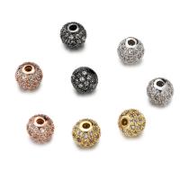 Cubic Zirconia Micro Pave Brass Beads, plated, fashion jewelry & micro pave cubic zirconia 