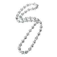 Stainless Steel Chain Necklace, platinum color plated, Unisex Approx 22 Inch 