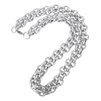 Stainless Steel Chain Necklace, platinum color plated, Unisex Approx 21 Inch 