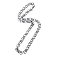 Stainless Steel Chain Necklace, platinum color plated, Unisex Approx 22 Inch 