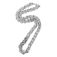 Stainless Steel Chain Necklace, platinum color plated, Unisex Approx 21.5 Inch 