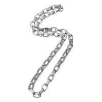 Stainless Steel Chain Necklace, platinum color plated, Unisex Approx 22 Inch 