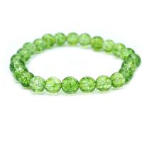 Quartz Bracelets, Olive Quartz, Round, Unisex & radiation protection, green, 8mm Approx 7.48 Inch 