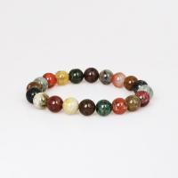 Quartz Bracelets, Phantom Quartz, Round, vintage & Unisex & radiation protection, multi-colored Approx 7.09 Inch 