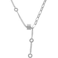 Collier de bijoux de titane, Acier titane, avec 1.96inch chaînes de rallonge, Placage, bijoux de mode & pour femme, plus de couleurs à choisir Environ 18.1 pouce, Vendu par PC