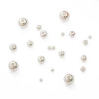 Beaucoup de perles de cuivre, laiton, Placage de couleur argentée, DIY & normes différentes pour le choix, argent, 2.5-8mm, Vendu par sac