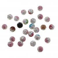 Perles d'argile Pave strass, argile, Rond, DIY, couleurs mélangées, Vendu par PC