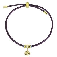 Titane bracelet en acier et bracelet, Acier titane, avec cordon en cuir, Placage de couleur d'or, Réglable & pour femme, plus de couleurs à choisir, 10-15mm Environ 10.24 pouce, Vendu par PC