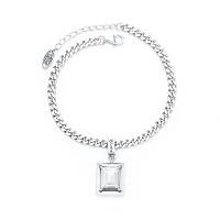 Zircon cubique Micro Pave collier en argent sterling, Argent sterling 925, Placage de couleur platine, styles différents pour le choix & pavé de micro zircon & pour femme, Vendu par PC