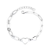 Pulseras de Plata Estelina, Plata de ley 925, para mujer, plateado, longitud:aproximado 6.7 Inch, Vendido por UD