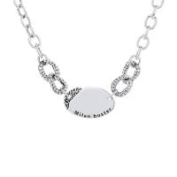 Collier de bijoux en argent , Argent sterling 925, pour femme, argent Environ 17.71 pouce, Vendu par PC