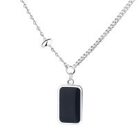 Collier de bijoux en argent , Argent sterling 925, Vintage & pour femme, noire Environ 15.74 pouce, Vendu par PC