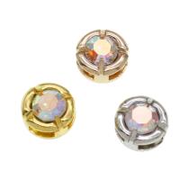 Rhinestone Zinc Alloy Beads, Round, with rhinestone 10mm 