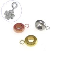 Edelstahl-Kaution-Bead, 316 L Edelstahl, Kreisring, plattiert, keine, 8.9x3.4mm, verkauft von PC