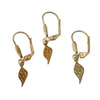 Iron Lever Back Earring, for woman, golden, 32mm 