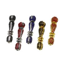 Rhinestone Zinc Alloy Beads, with rhinestone 37mm 